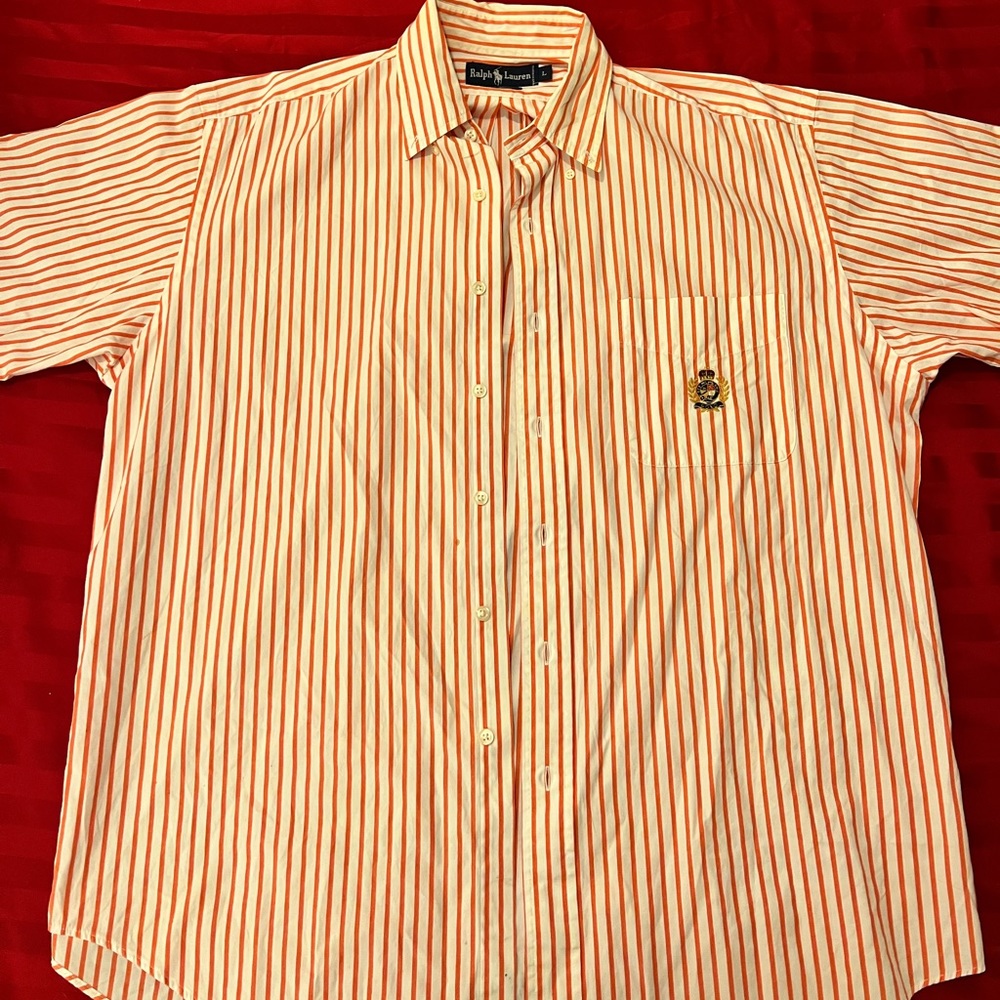Vintage Polo Ralph Lauren botton down short sleeve crest